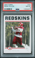 Graded 2004 Topps Sean Taylor #347 Rookie RC Football Card PSA 8 NM-MT (ONLINE ORDER ONLY)