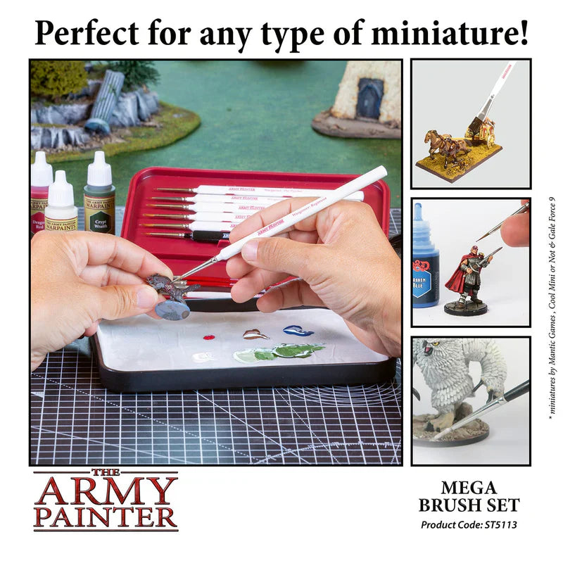 Army Painter Tools: Mega Brush Set (ONLINE ORDER ONLY)