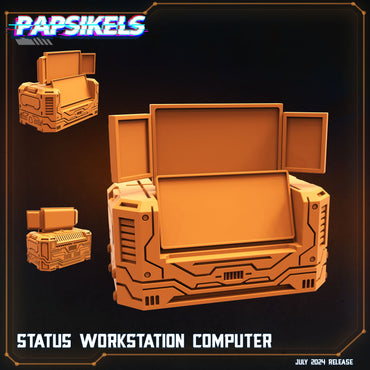 3D Printed Papsikels Status Workstation Computer July 2024 Scifi 28mm 32mm (Online Only)