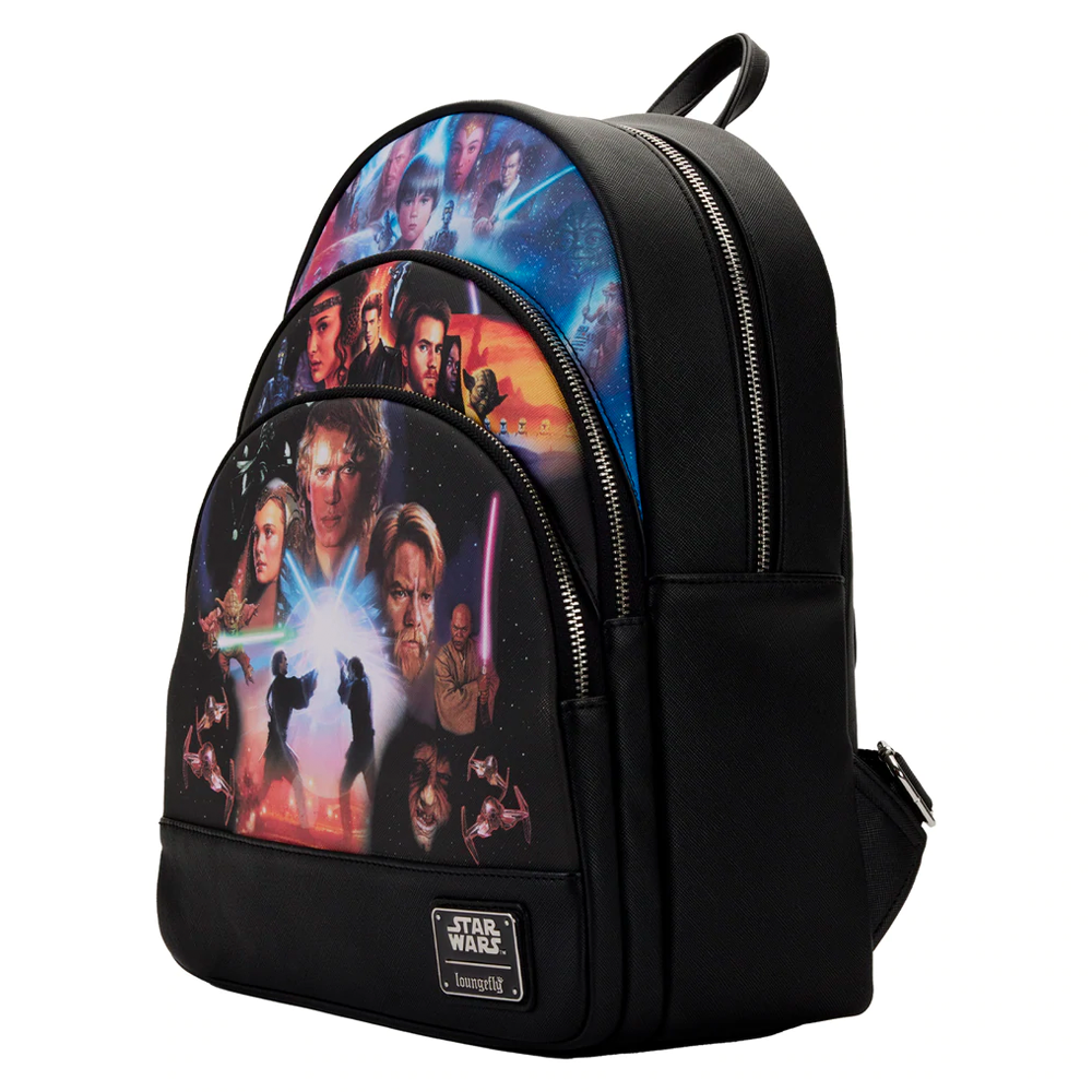 Loungefly: Star Wars - Trilogy 2 Triple Pocket Mini Backpack (ONLINE ORDER ONLY)