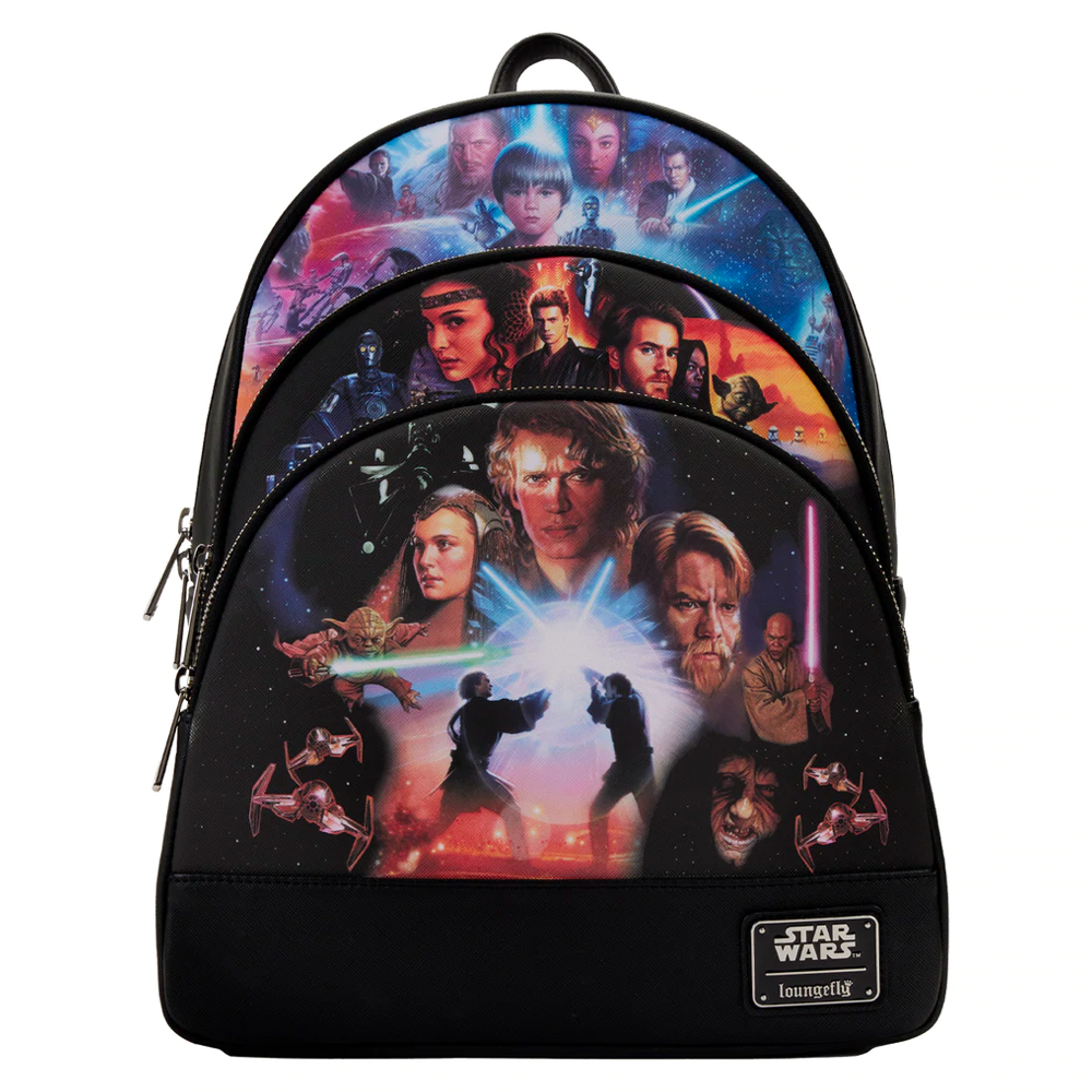 Loungefly: Star Wars - Trilogy 2 Triple Pocket Mini Backpack (ONLINE ORDER ONLY)