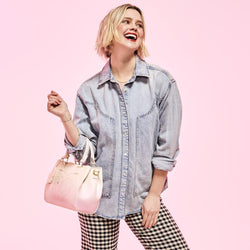 Loungefly Stitch & Angel Cherry Blossom Heart Crossbody Bag (Online Order Only)