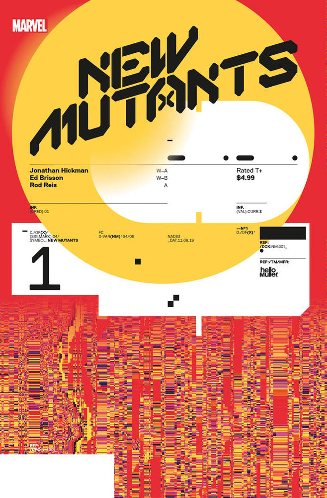 NEW MUTANTS #1 1:10 Tom Muller DESIGN Variant DX (11/06/2019) MARVEL (ONLINE ORDER ONLY)