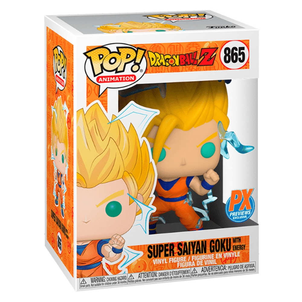 Funko POP! Dragon Ball Z - Super Saiyan Goku (With Energy) Vinyl Figure #865 Preview Exclusives (PX) [READ DESCRIPTION] (ONLINE ORDER ONLY)