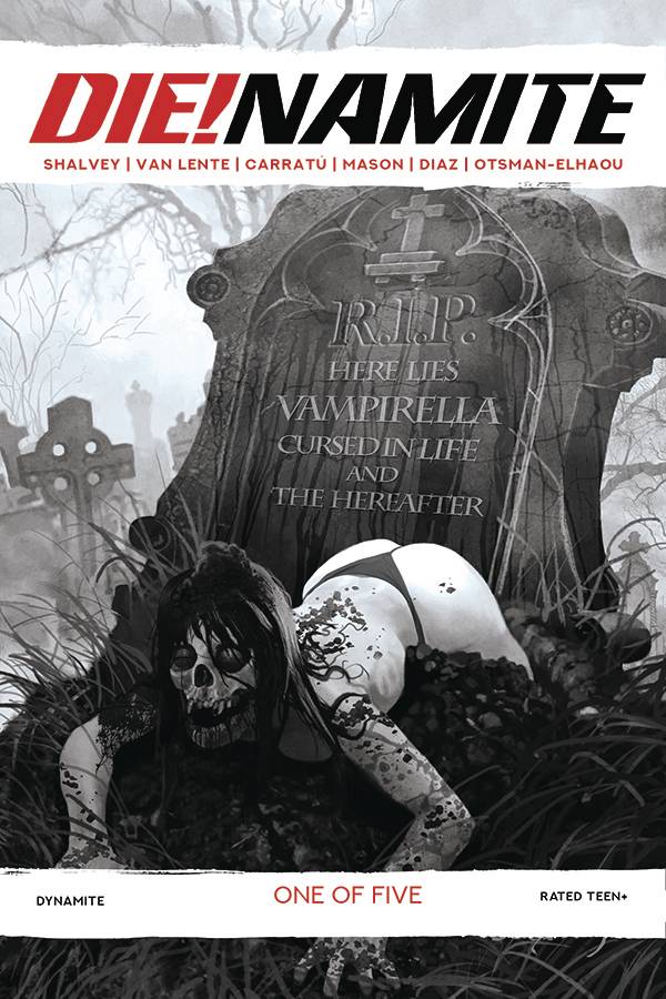 Die!Namite #1 1:21 Arthur Suydam Living Dead Greyscale FOC Variant (10/14/2020) Dynamite (ONLINE ORDER ONLY)