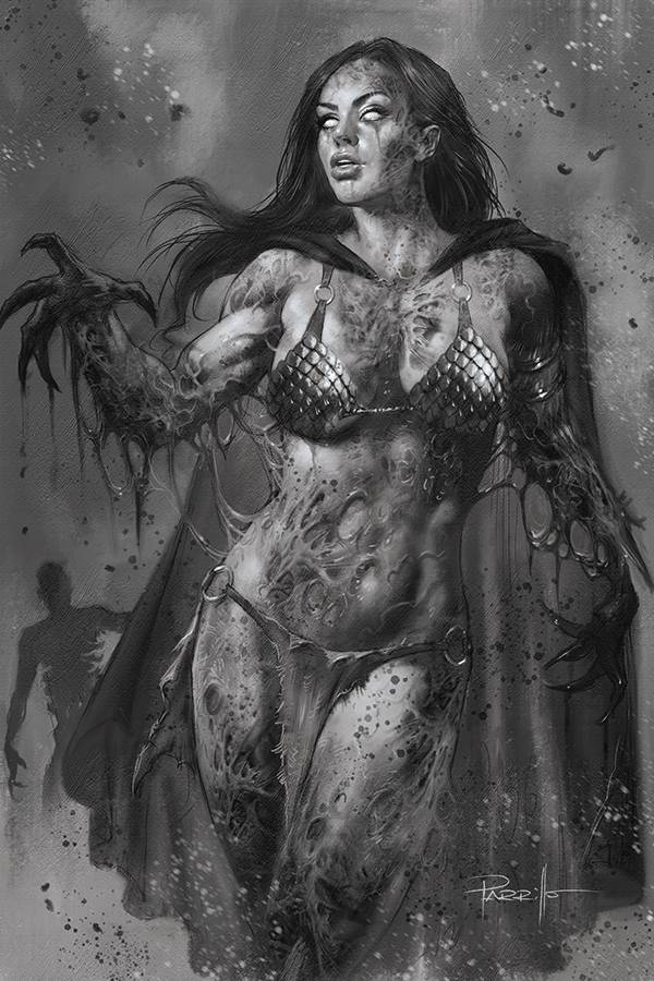 Die!Namite #1 1:25 Lucio Parrillo Living Dead Greyscale Virgin FOC Variant (10/14/2020) Dynamite (ONLINE ORDER ONLY)