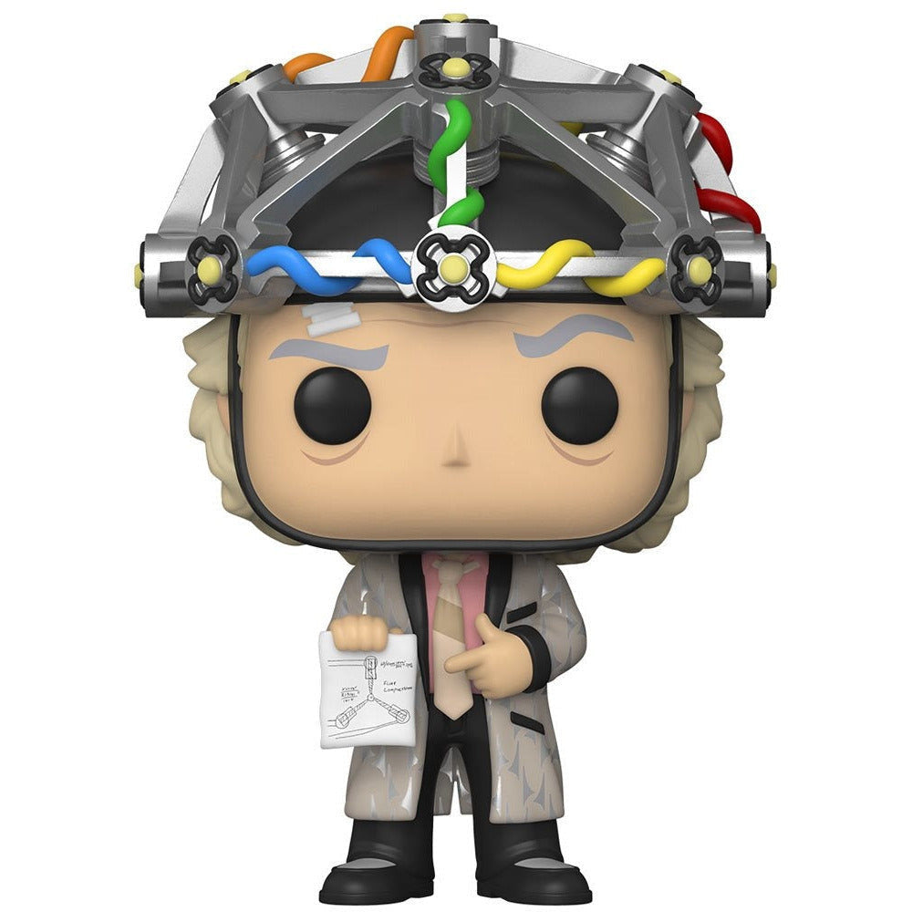 Funko POP! Tees - Back to the Future "Glow in the Dark" Pop Vinyl Doc Brown w/Helmet, plus Unisex T-Shirt (ONLINE ORDER ONLY)