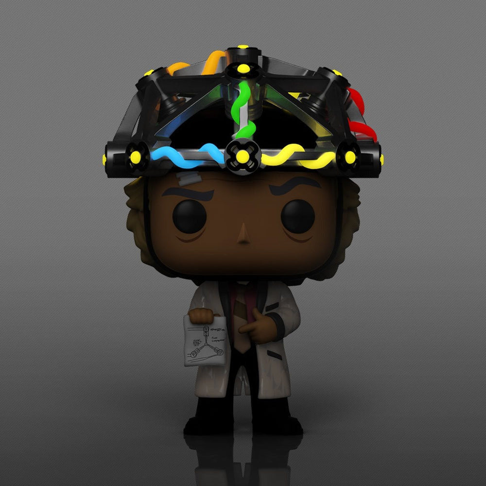 Funko POP! Tees - Back to the Future "Glow in the Dark" Pop Vinyl Doc Brown w/Helmet, plus Unisex T-Shirt (ONLINE ORDER ONLY)