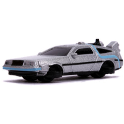 Back to the Future Trilogy die-cast 1⅔-inch Nano "Hollywood Rides" DeLorean Time Machine 3-pack (ONLINE ORDER ONLY)