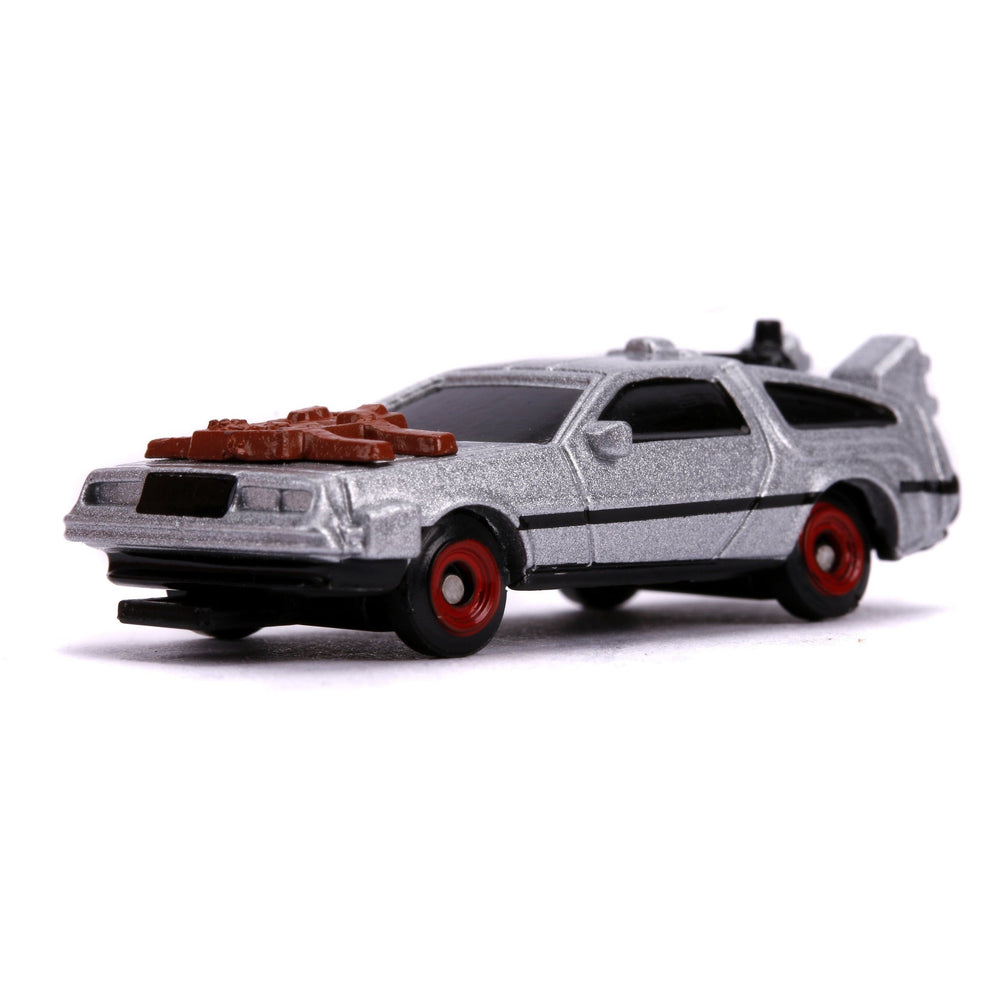 Back to the Future Trilogy die-cast 1⅔-inch Nano "Hollywood Rides" DeLorean Time Machine 3-pack (ONLINE ORDER ONLY)