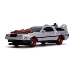 Back to the Future Trilogy die-cast 1⅔-inch Nano "Hollywood Rides" DeLorean Time Machine 3-pack (ONLINE ORDER ONLY)