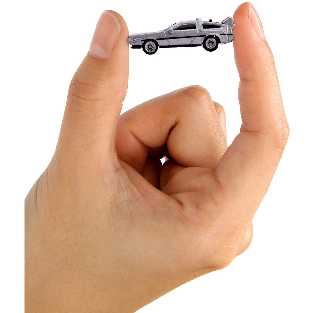 Back to the Future Trilogy die-cast 1⅔-inch Nano "Hollywood Rides" DeLorean Time Machine 3-pack (ONLINE ORDER ONLY)