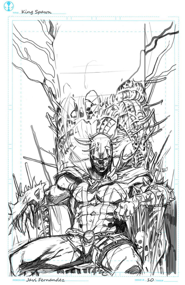 King Spawn #10 C Javi Fernandez Sketch Variant (05/18/2022) Image (ONLINE ORDER ONLY)