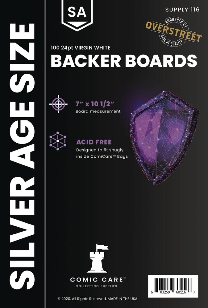Backer Boards: Silver Age Size (Pack Of 100) (Online Order Only)