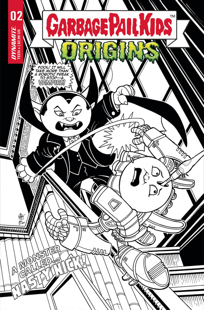 Garbage Pail Kids Origins #2 K 1:7 Ken Haeser Amazing Spider-Man 101 Homage B&W FOC Variant (11/09/2022) Dynamite (ONLINE ORDER ONLY)