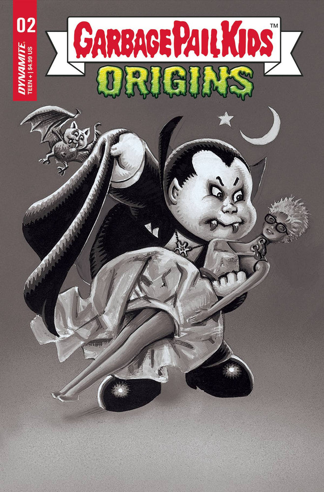 Garbage Pail Kids Origins #2 N 1:10 Trading Card B&W FOC Variant (11/09/2022) Dynamite (ONLINE ORDER ONLY)