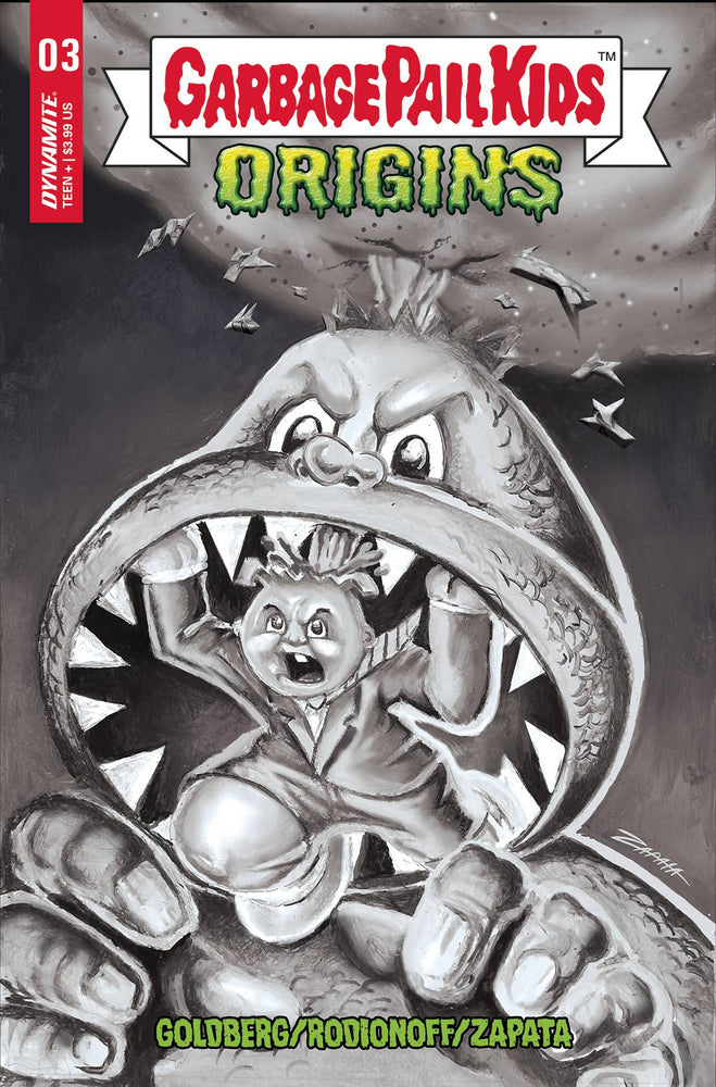 Garbage Pail Kids Origins #3 L 1:7 Jeff Zapata B&W Variant (12/14/2022) Dynamite (ONLINE ORDER ONLY)