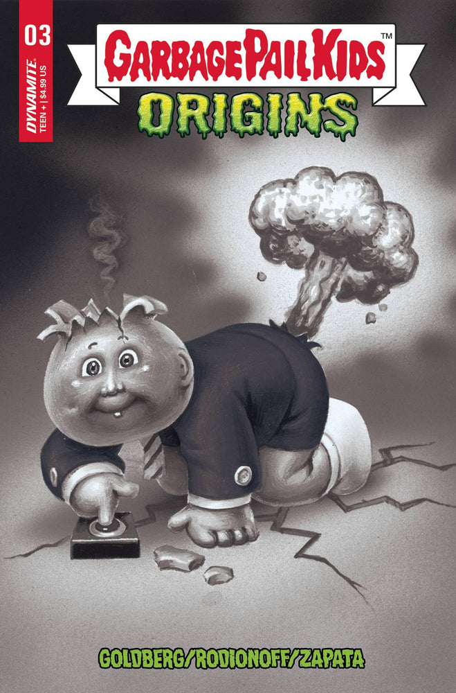 Garbage Pail Kids Origins #3 N 1:10 Trading Card B&W Variant (12/14/2022) Dynamite (ONLINE ORDER ONLY)