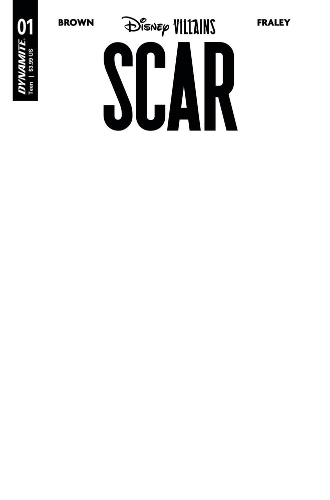 Disney Villains Scar #1 F Blank Authentix Variant (04/05/2023) Dynamite (ONLINE ORDER ONLY)