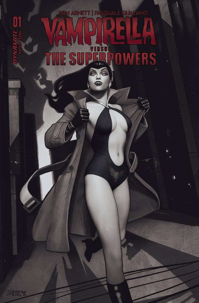 Vampirella Vs Superpowers #1 K 1:15 Rebeca Puebla B&W Variant (05/24/2023) Dynamite (ONLINE ORDER ONLY)