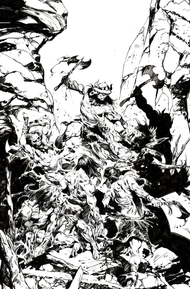 Conan Barbarian #1 J 1:10 Torre Virgin B&W Variant (07/26/2023) Titan (ONLINE ORDER ONLY)