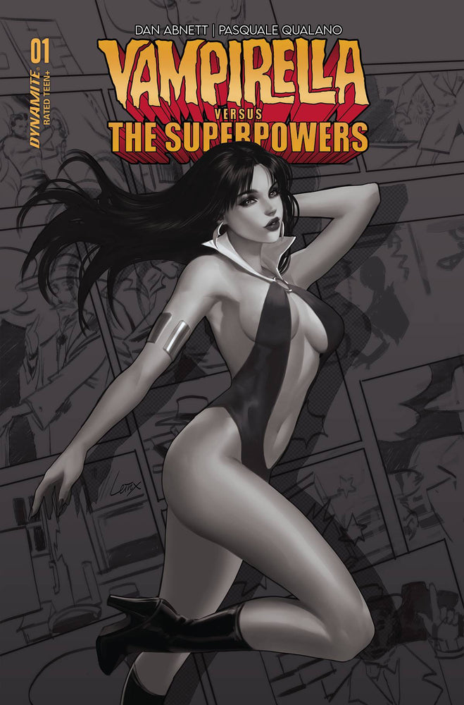 Vampirella Vs Superpowers #1 V 1:7 Foc Leirix Li B&W Variant (05/24/2023) Dynamite (ONLINE ORDER ONLY)