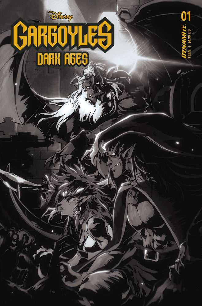 Gargoyles Dark Ages #1 Zb 1:7 Foc Kenya Danino B&W Variant (07/05/2023) Dynamite (ONLINE ORDER ONLY)