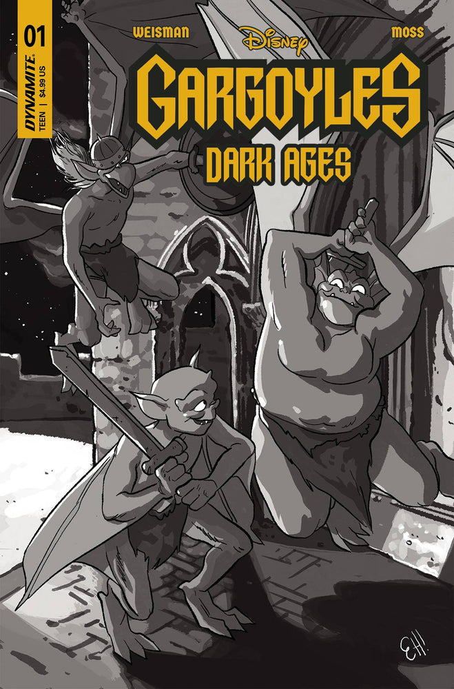 Gargoyles Dark Ages #1 Zc 1:7 Foc Erica Henderson B&W Variant (07/05/2023) Dynamite (ONLINE ORDER ONLY)