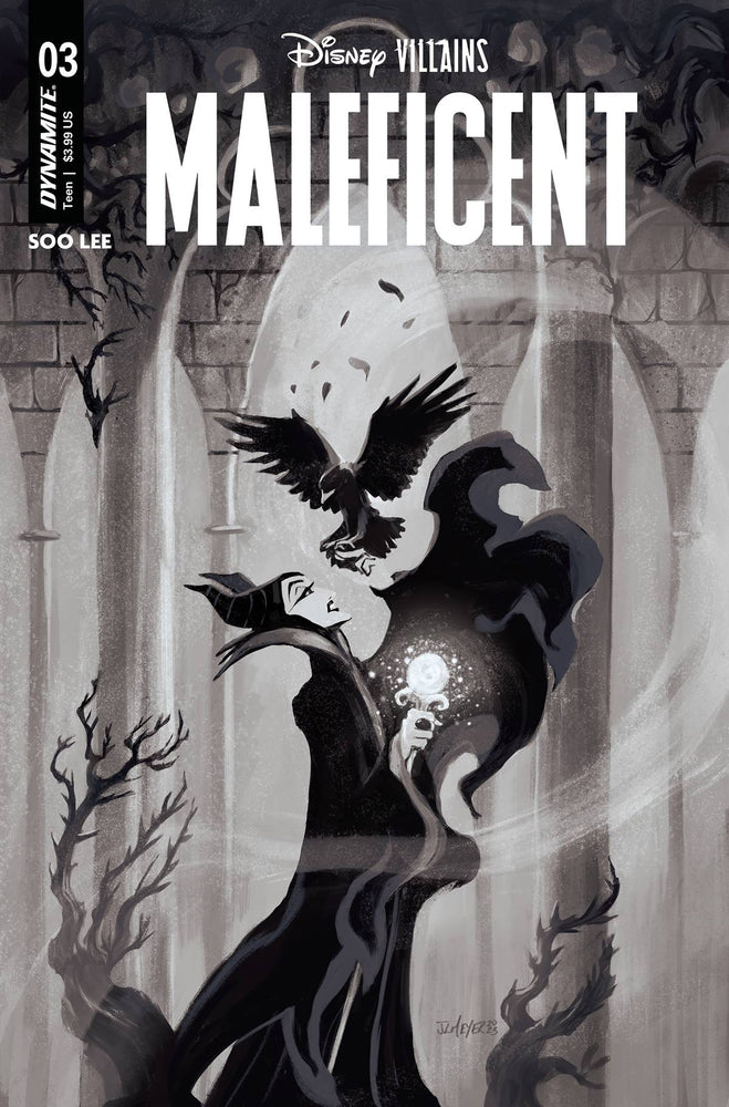 Disney Villains Maleficent #3 Q 1:7 Foc Jennifer Meyer B&W Variant (07/05/2023) Dynamite (ONLINE ORDER ONLY)