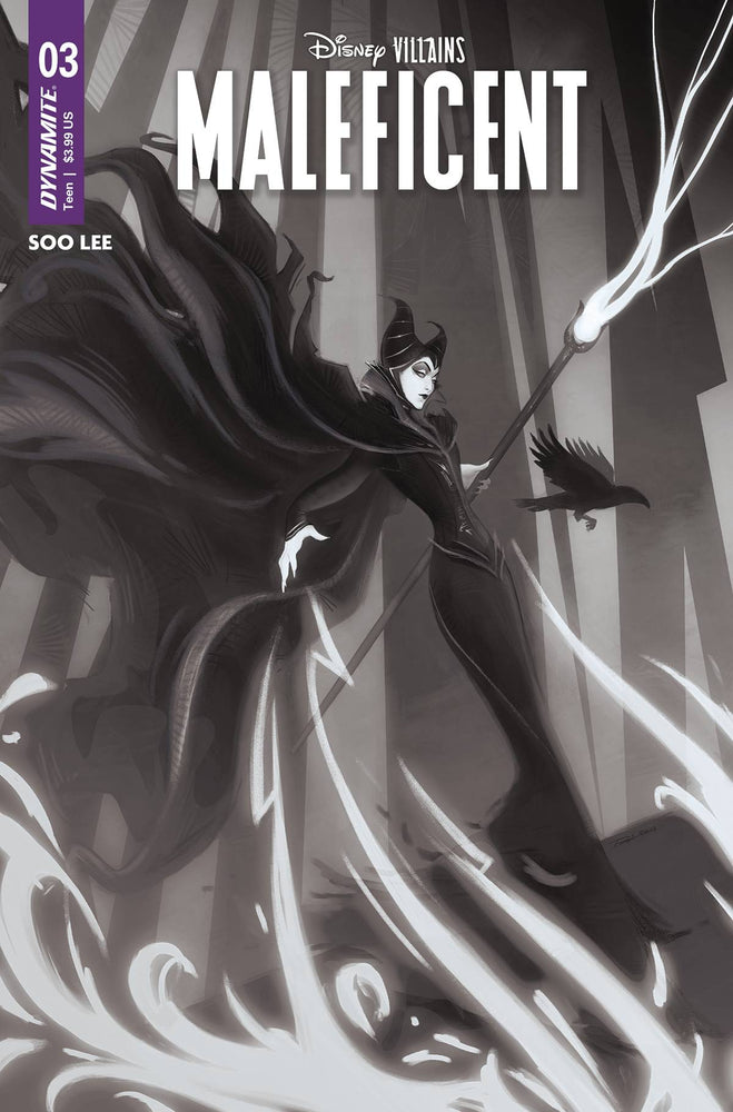 Disney Villains Maleficent #3 R 1:7 Foc Rebeca Puebla B&W Variant (07/05/2023) Dynamite (ONLINE ORDER ONLY)