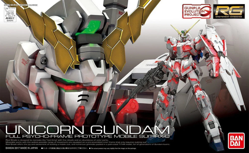Gundam UC 25 Unicorn Gundam RG 1/144 Model Kit (ONLINE ORDER ONLY)