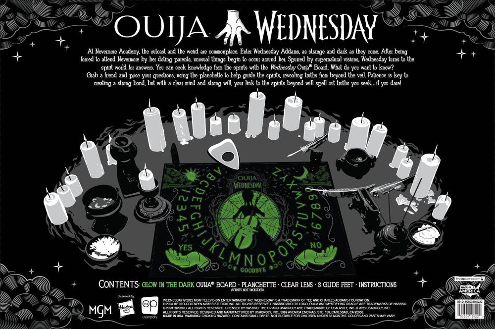 Wednesday Glow in the Dark Ouija Board - CLEARANCE (ONLINE ORDER ONLY)