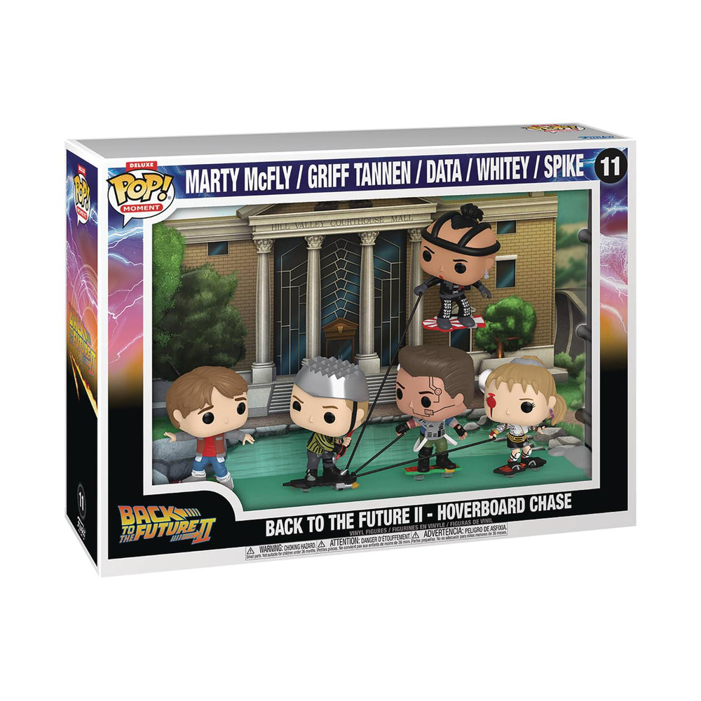 Funko POP! Moment Deluxe: Back to the Future Part II Hoverboard Chase with Marty McFly, Griff Tannen, Data, Whitey & Spike (ONLINE ORDER ONLY)