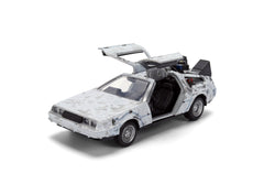 Back to the Future die-cast 1:32 scale 40th Anniversary "Hollywood Rides" DeLorean Time Machine (Frost Finished) (ONLINE ORDER ONLY)