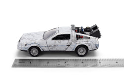Back to the Future die-cast 1:32 scale 40th Anniversary "Hollywood Rides" DeLorean Time Machine (Frost Finished) (ONLINE ORDER ONLY)