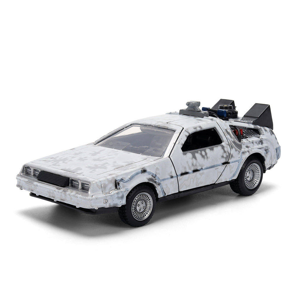 Back to the Future die-cast 1:32 scale 40th Anniversary "Hollywood Rides" DeLorean Time Machine (Frost Finished) (ONLINE ORDER ONLY)