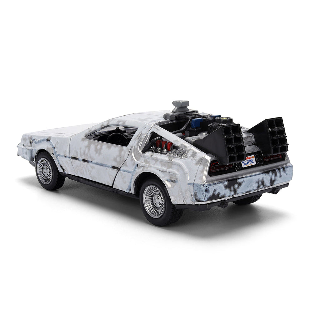 Back to the Future die-cast 1:32 scale 40th Anniversary "Hollywood Rides" DeLorean Time Machine (Frost Finished) (ONLINE ORDER ONLY)