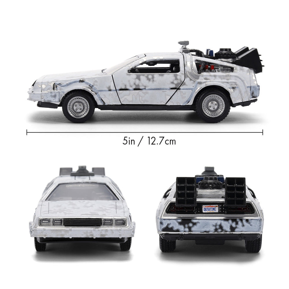 Back to the Future die-cast 1:32 scale 40th Anniversary "Hollywood Rides" DeLorean Time Machine (Frost Finished) (ONLINE ORDER ONLY)