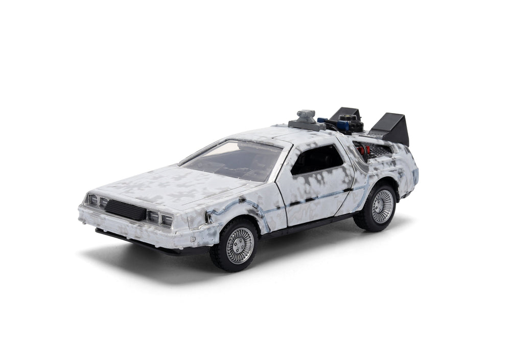 Back to the Future die-cast 1:32 scale 40th Anniversary "Hollywood Rides" DeLorean Time Machine (Frost Finished) (ONLINE ORDER ONLY)