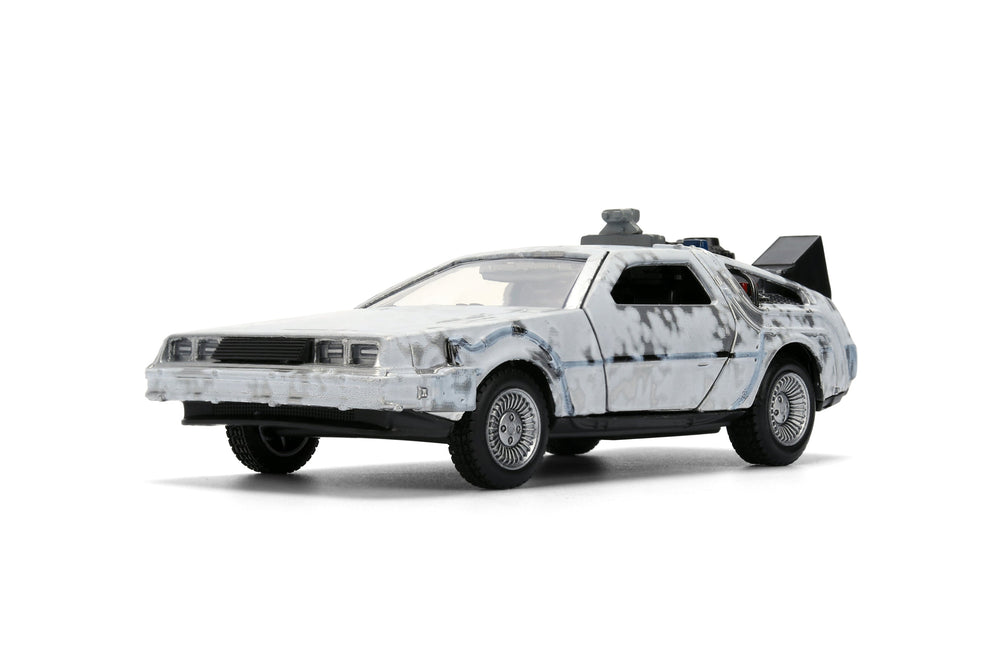 Back to the Future die-cast 1:32 scale 40th Anniversary "Hollywood Rides" DeLorean Time Machine (Frost Finished) (ONLINE ORDER ONLY)