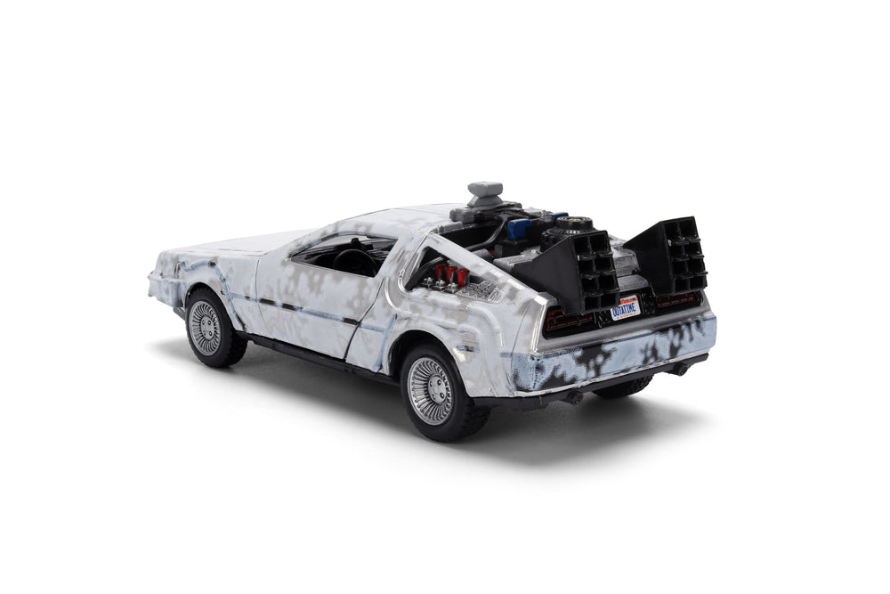Back to the Future die-cast 1:32 scale 40th Anniversary "Hollywood Rides" DeLorean Time Machine (Frost Finished) (ONLINE ORDER ONLY)