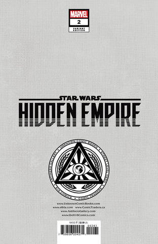 Star Wars: Hidden Empire #2 Unknown Comics Patch Zircher Exclusive Var (12/07/2022) (Online Order Only)