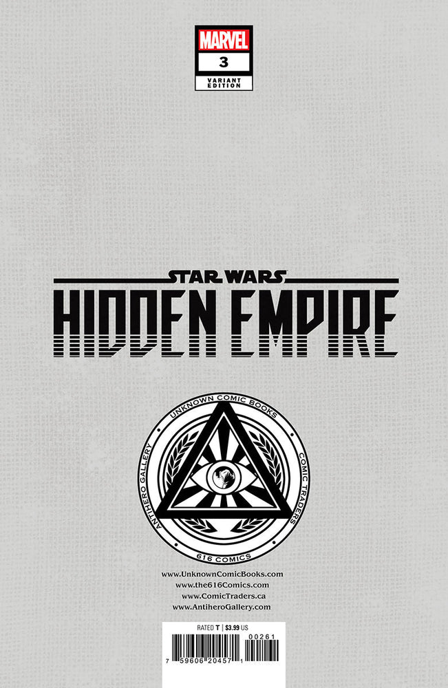 Star Wars: Hidden Empire #3 Unknown Comics Patch Zircher Exclusive Var (02/08/2023) (Online Only)