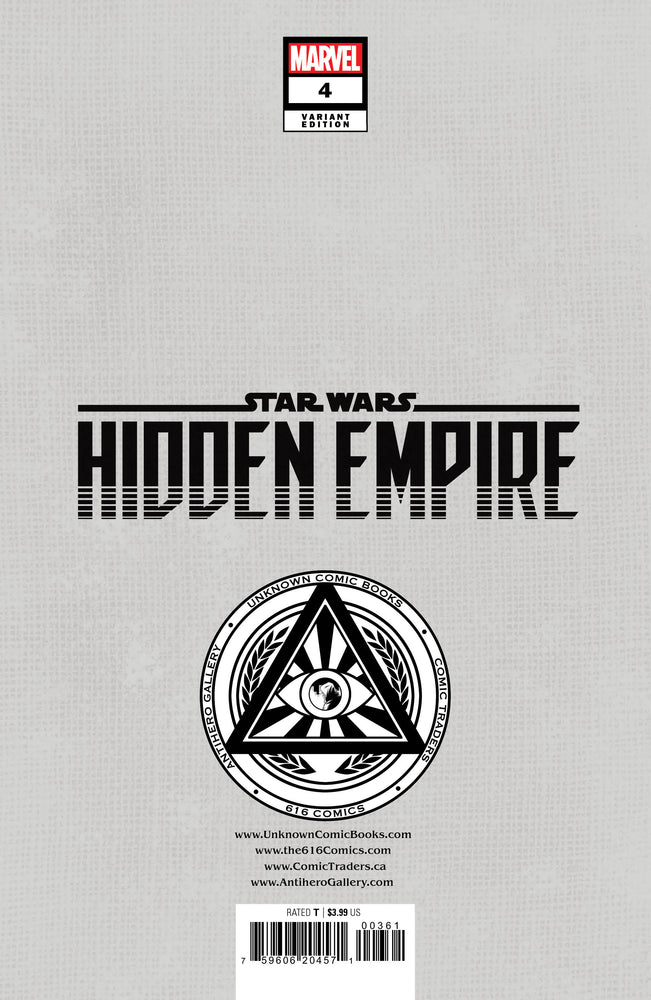 Star Wars: Hidden Empire #4 Unknown Comics Patch Zircher Exclusive Var (03/01/2023) (Online Order Only)