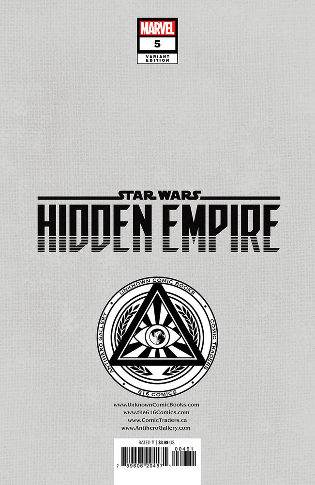 Star Wars: Hidden Empire #5 Unknown Comics Patch Zircher Exclusive Var (04/05/2023) (Online Only)
