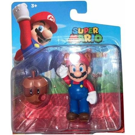 SUPER MARIO Action Figure 2.5 Inch Racoon Mario with Super Leaf Accessory Collectible Toy (Online Order Only)