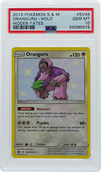 2019 POKEMON SUN & MOON HIDDEN FATES ORANGURU HOLO #SV44 PSA 10 (Online Order Only)
