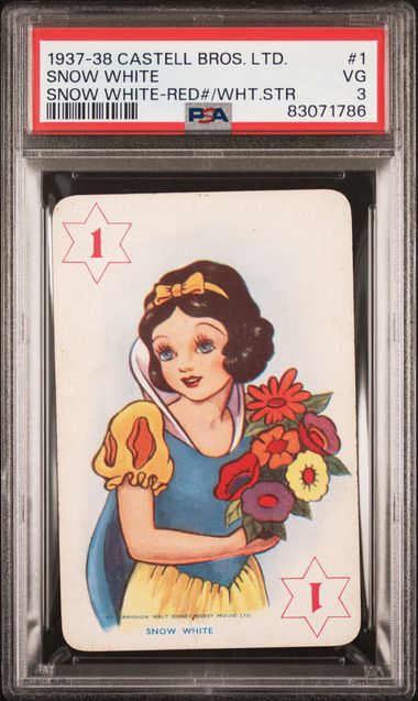 Graded 1937 Castell Bros Ltd. Disney Snow White #1 Red White Star PSA 3 Very Good