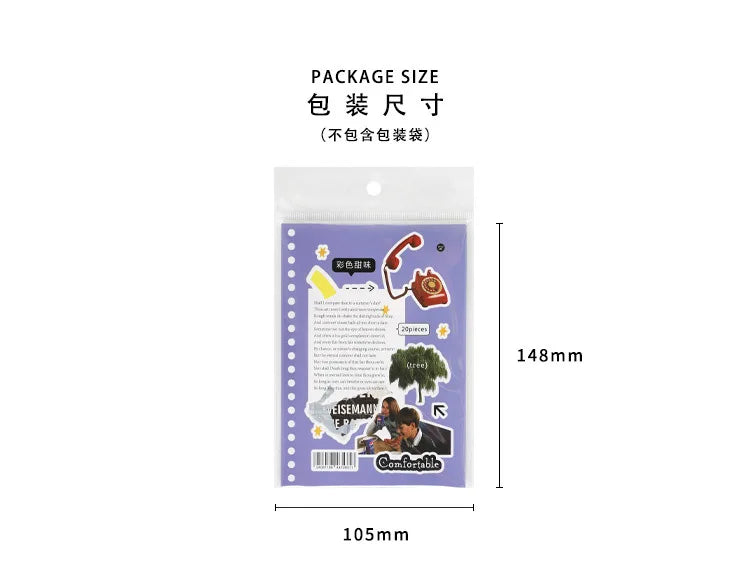20 Sheets Future Expectation Series Stickers Book Scrapbooking Journal Creative Stationery DIY Decorative Stickers Aesthetic (ONLINE ORDER ONLY)