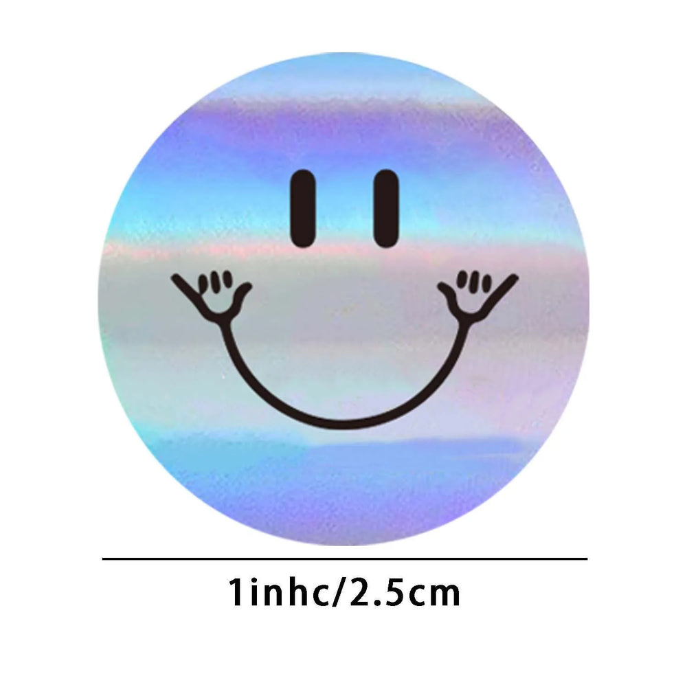 500Pcs /Roll 2.5cm Laser Sticker Reward Decorative Gift Series Self-Adhesive Stationery Sticker Labels (ONLINE ORDER ONLY)